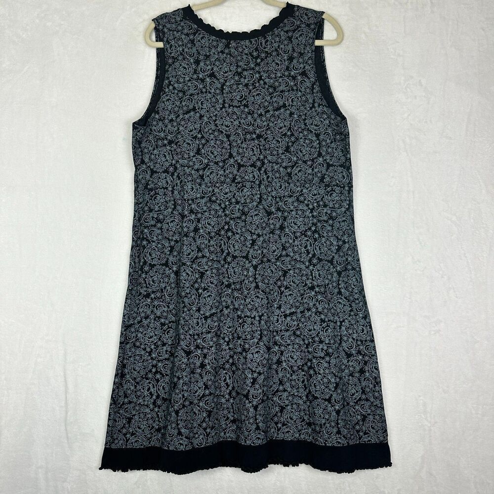 Fresh Produce Surplice Dress Size XL Black Summer Swirls NEW Paisley Sleeveless - Picture 2 of 6